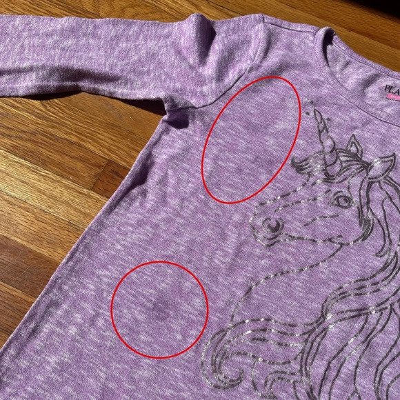 4/$25 The Children’s Place Purple Unicorn Long Sleeve Top Size 16 XXL - Picture 5 of 9